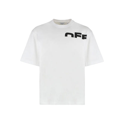 White-Black - Front - Off White Mens Shred Skater T-Shirt