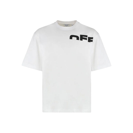 White-Black - Front - Off White Mens Shred Skater T-Shirt