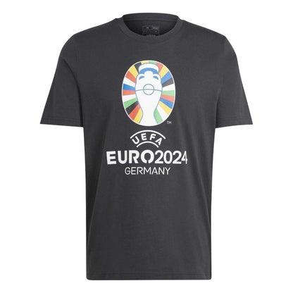 Black - Front - Adidas Mens UEFA Europa League Cotton T-Shirt