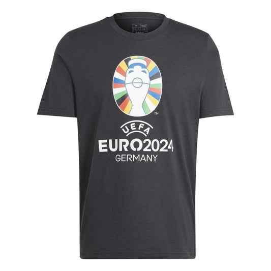 Black - Front - Adidas Mens UEFA Europa League Cotton T-Shirt