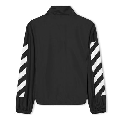 Black-White - Back - Off White Childrens-Kids Helvetica Track Top