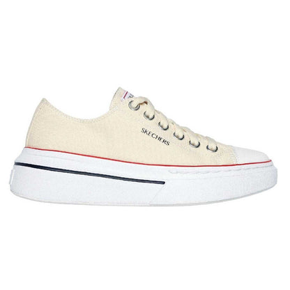 Off White - Back - Skechers Womens-Ladies Cordova Canvas Platform Trainers