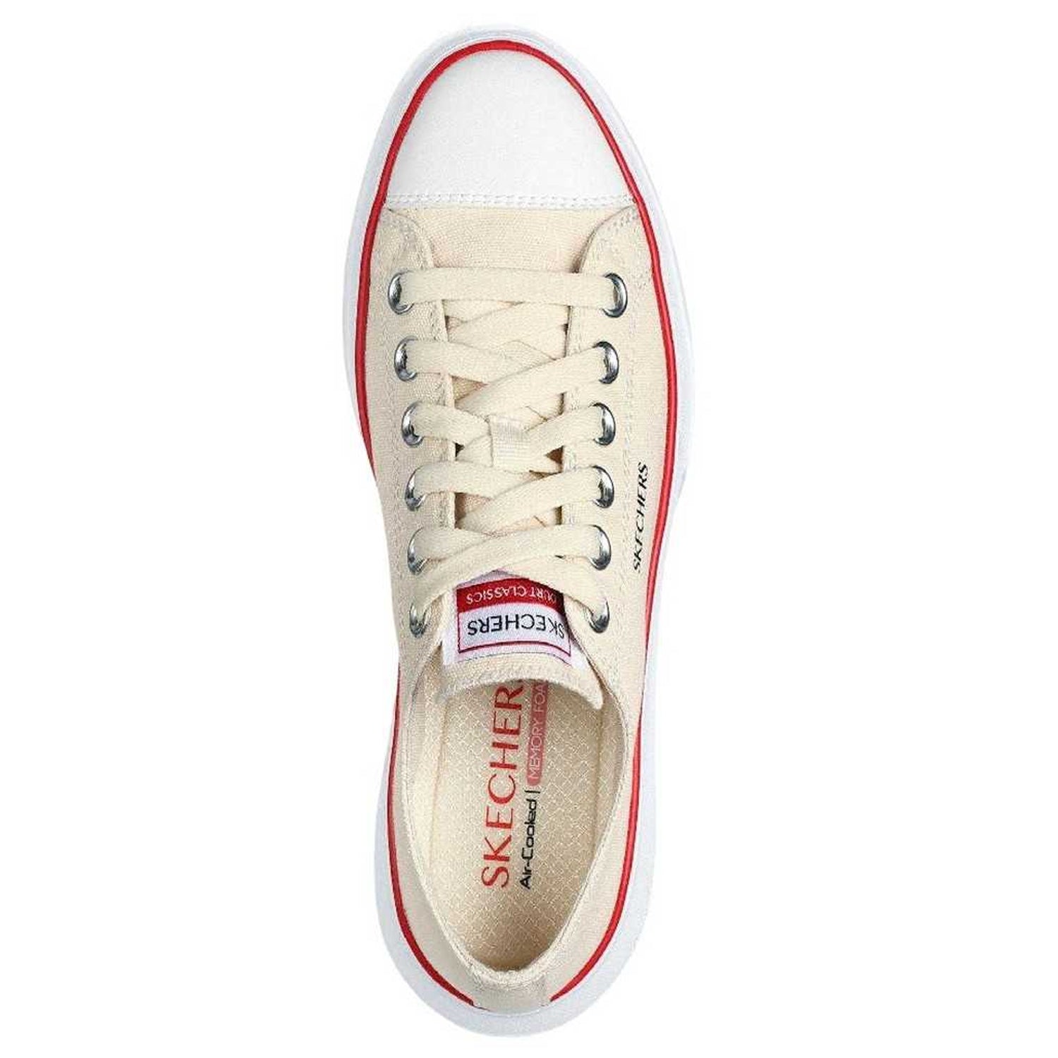 Off White - Side - Skechers Womens-Ladies Cordova Canvas Platform Trainers