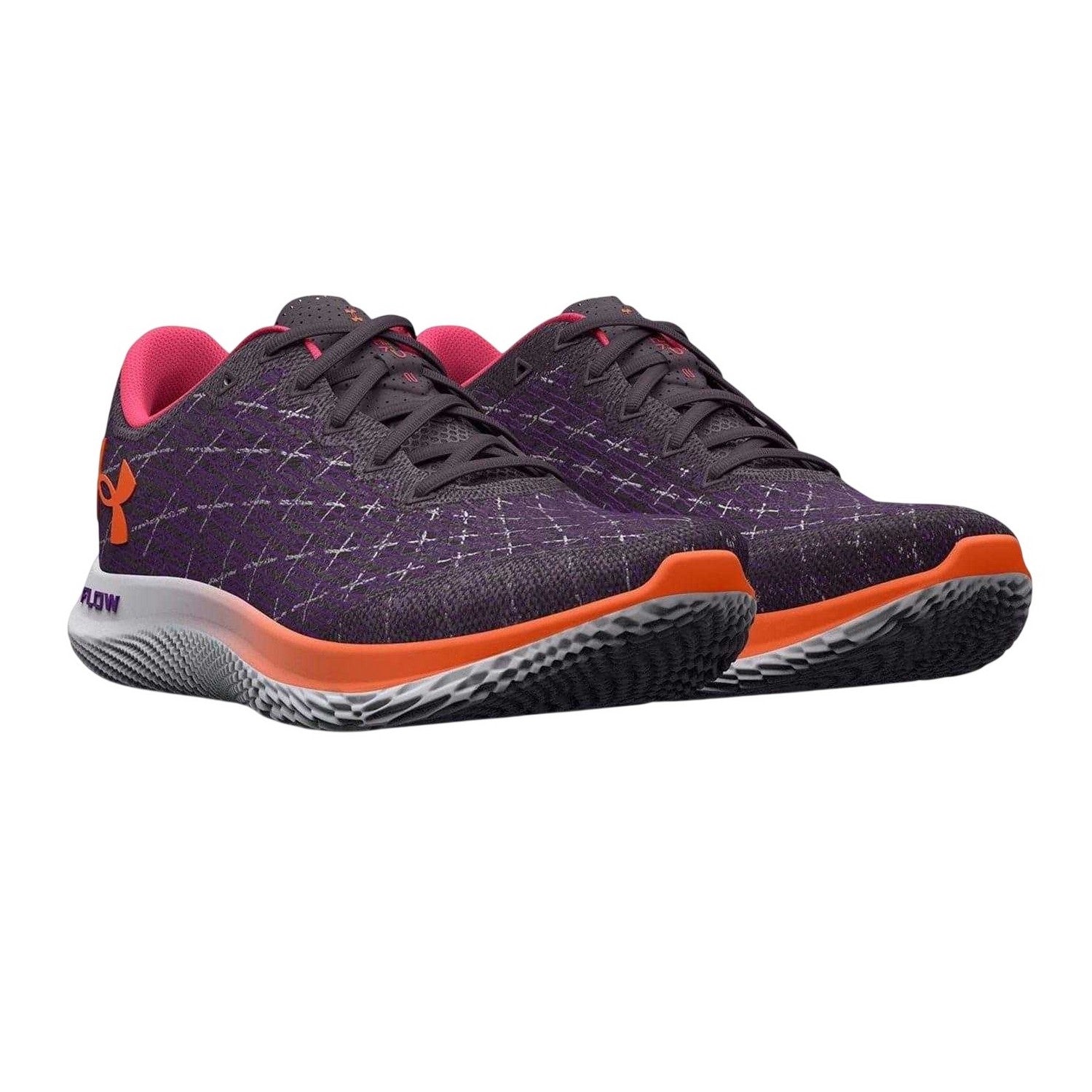 Purple - Side - Under Armour Unisex Adult Flow Velociti Wind 2 Trainers