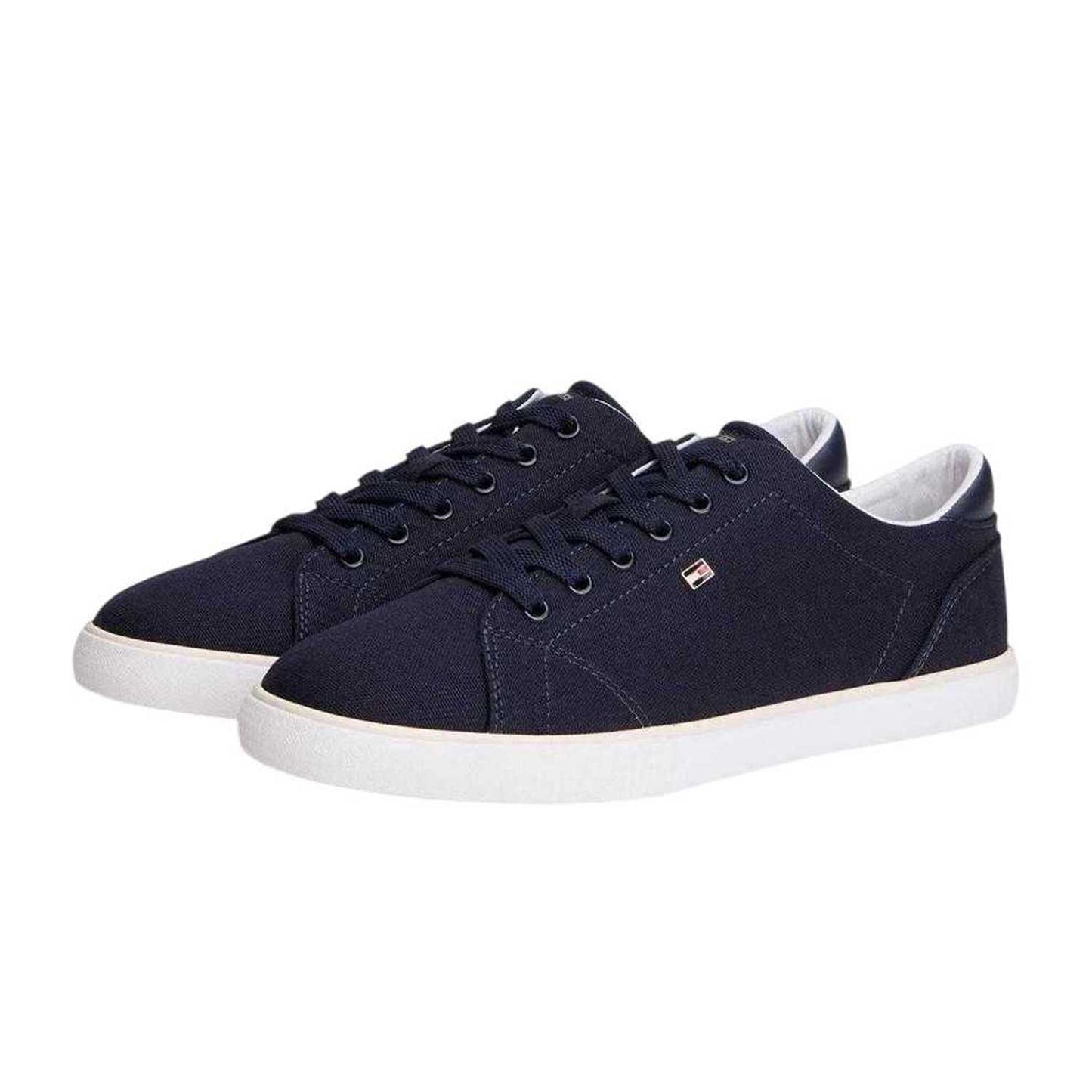 Space Blue - Lifestyle - Tommy Hilfiger Womens-Ladies Canvas Trainers