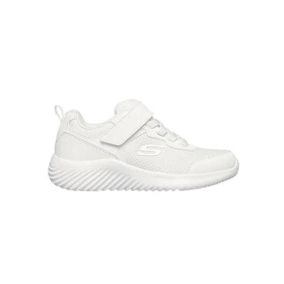 White - Back - Skechers Childrens-Kids Bounder Trainers