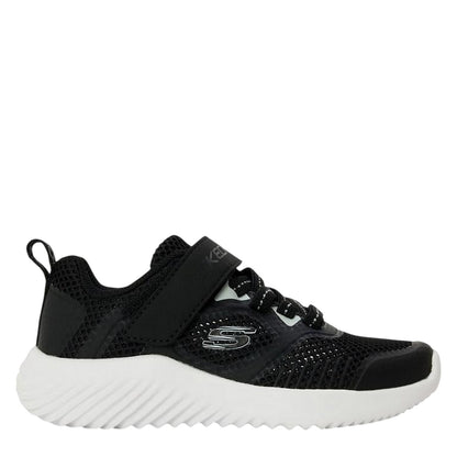 Black-Silver - Front - Skechers Childrens-Kids Bounder Trainers