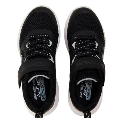Black-Silver - Back - Skechers Childrens-Kids Bounder Trainers