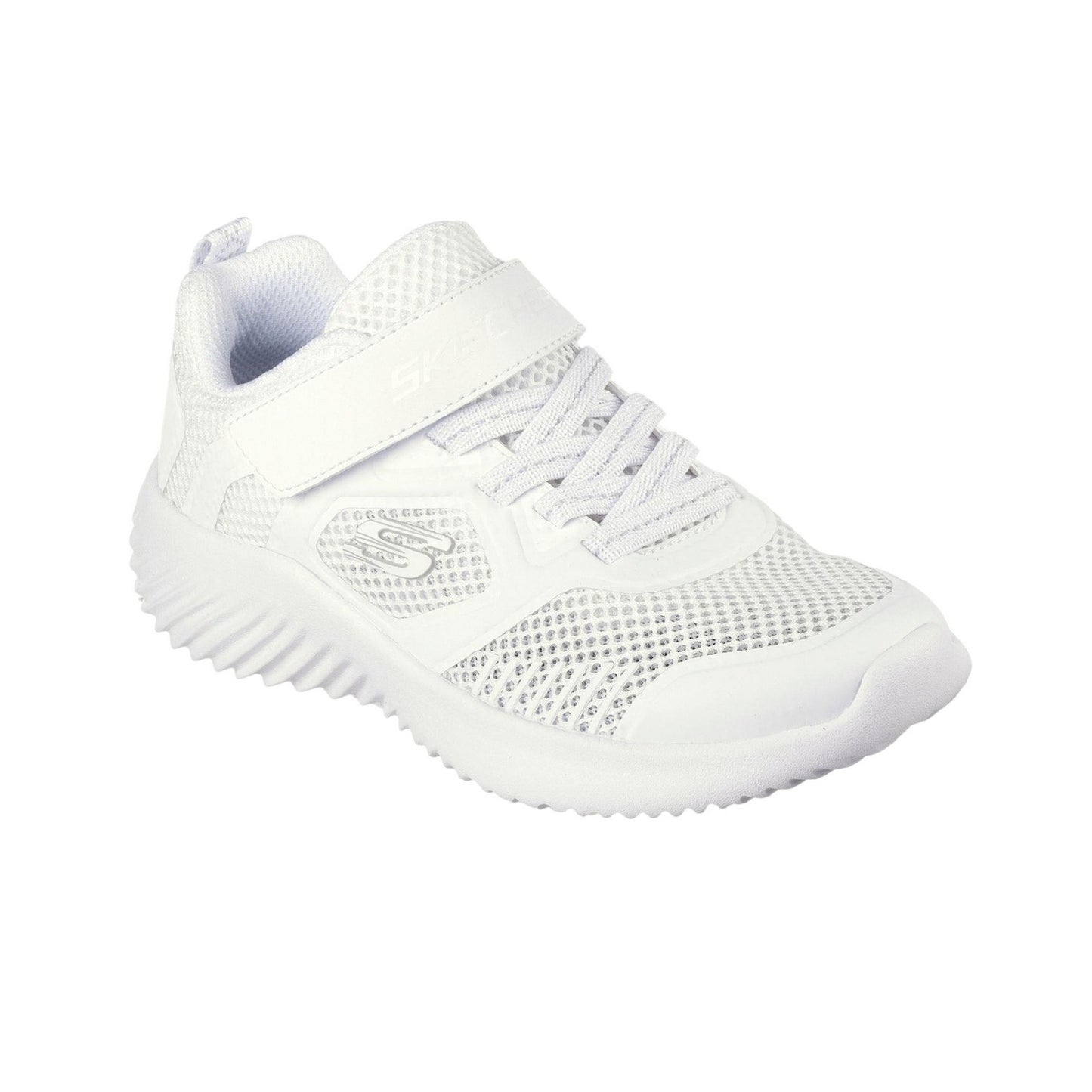 White - Front - Skechers Childrens-Kids Bounder Trainers