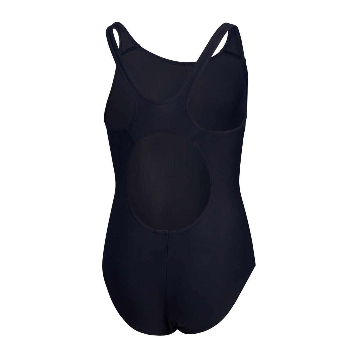 Navy-Pink - Back - Speedo Girls Placement Muscleback One Piece Swimsuit