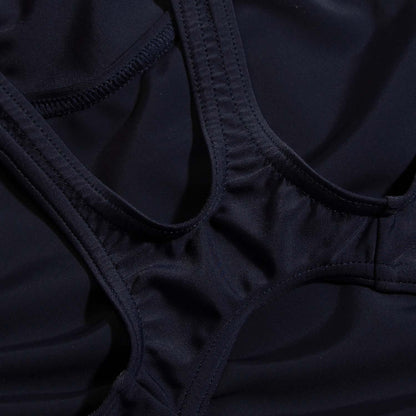 Navy-Pink - Lifestyle - Speedo Girls Placement Muscleback One Piece Swimsuit