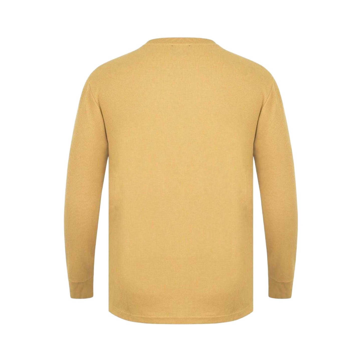 Gold - Back - Fabric Mens Waffle Long-Sleeved T-Shirt