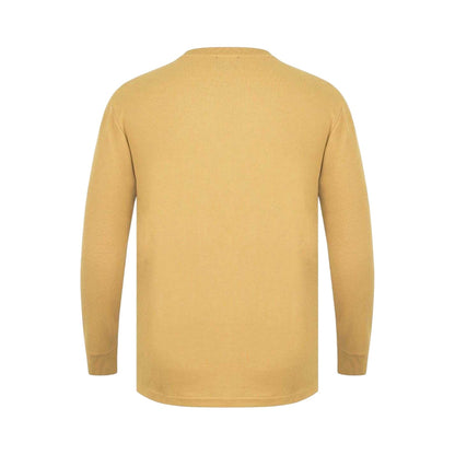 Gold - Back - Fabric Mens Waffle Long-Sleeved T-Shirt