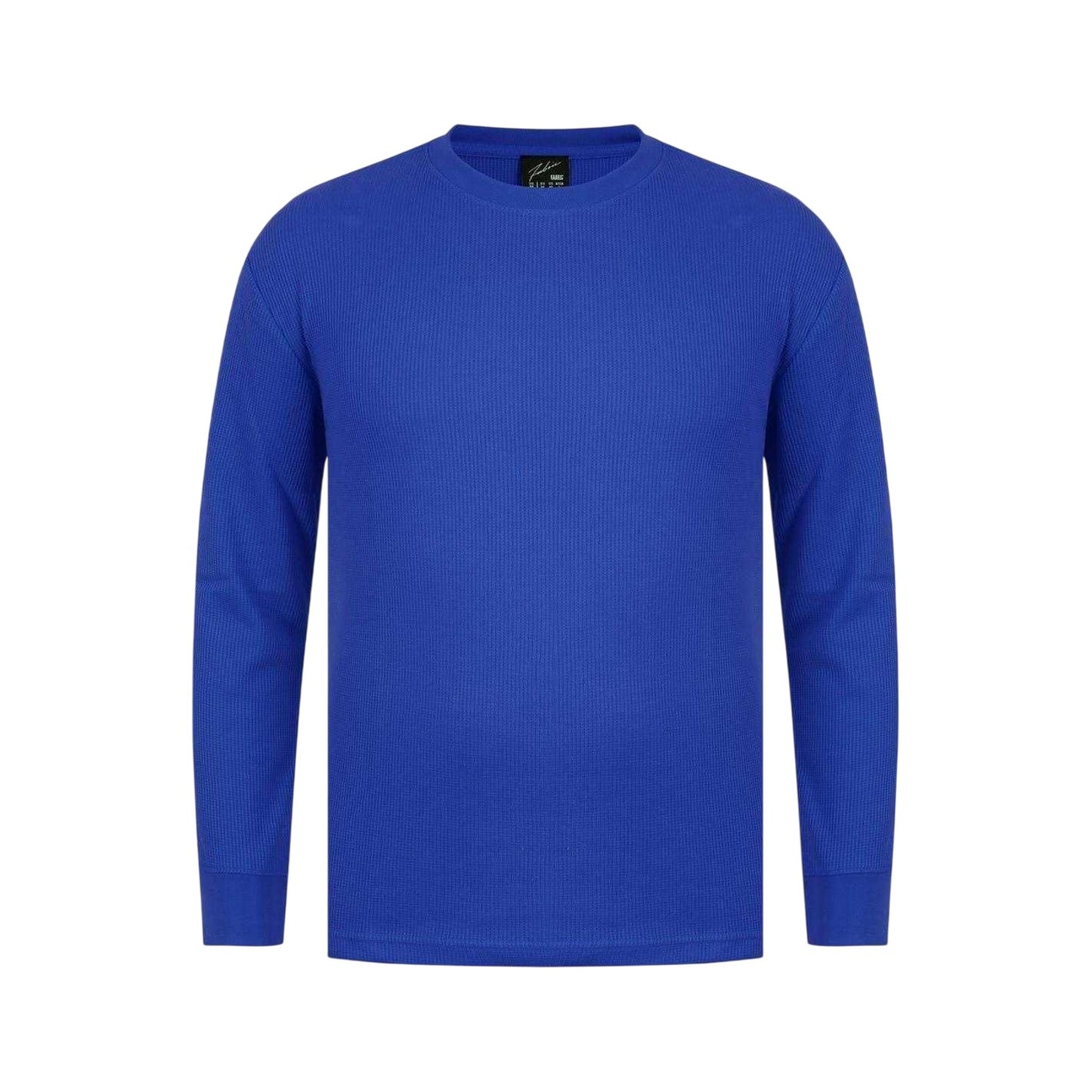 Blue - Front - Fabric Mens Waffle Long-Sleeved T-Shirt