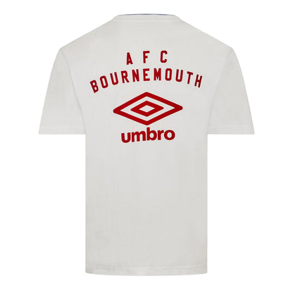 Brilliant White - Back - Castore Mens AFC Bournemouth Performance Football Jersey