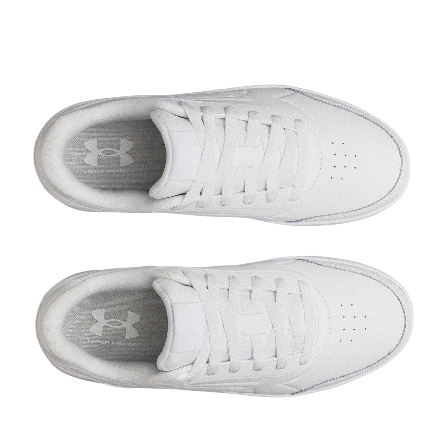 White - Side - Under Armour Childrens-Kids Tempo Flat Trainers