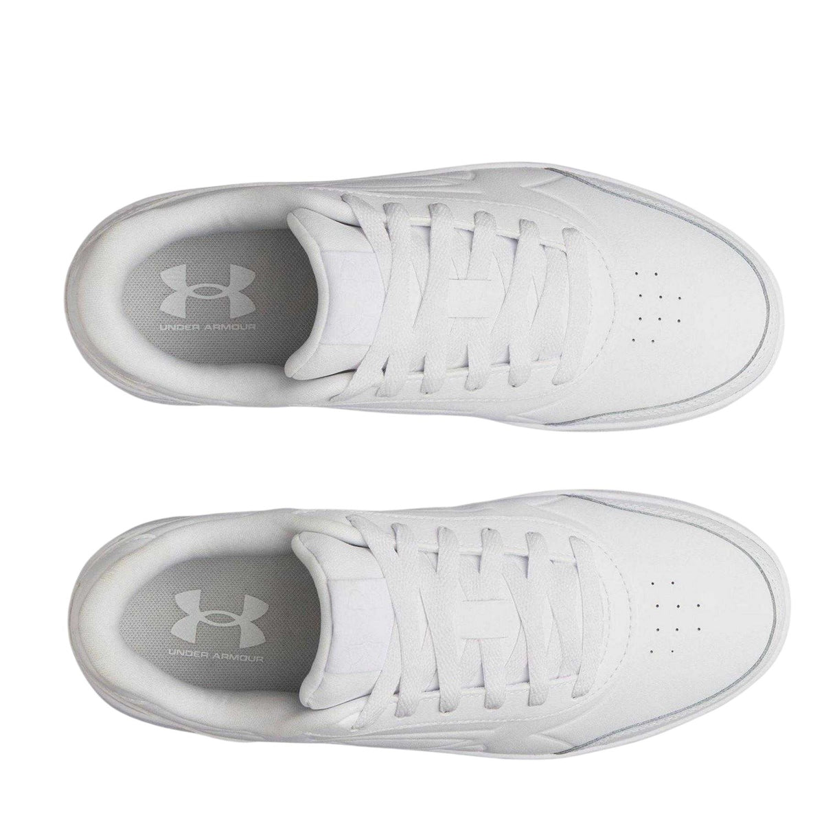 White - Side - Under Armour Childrens-Kids Tempo Flat Trainers