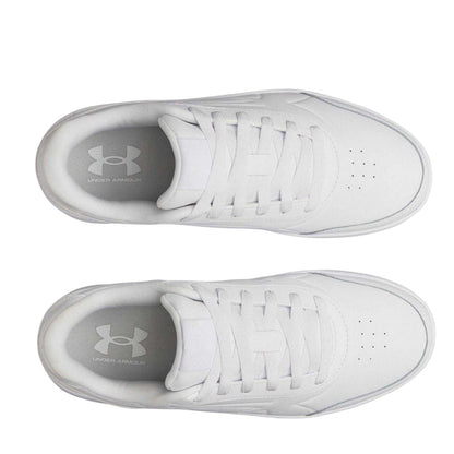 White - Side - Under Armour Childrens-Kids Tempo Flat Trainers