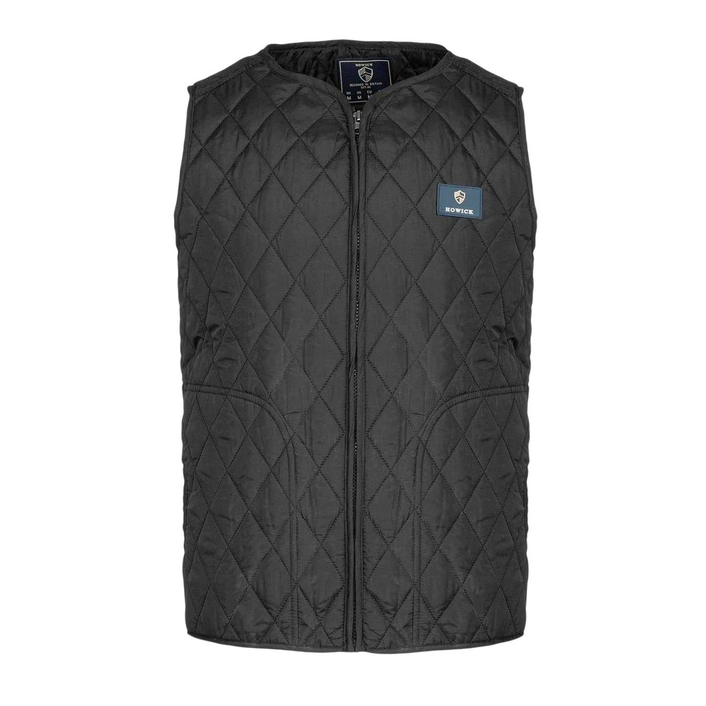Black - Front - Howick Mens Quilted Polyester Lightweight Gilet