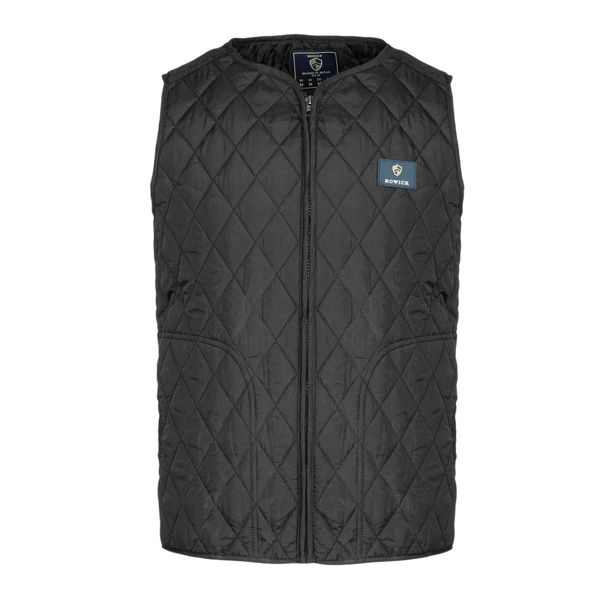 Black - Front - Howick Mens Quilted Polyester Lightweight Gilet
