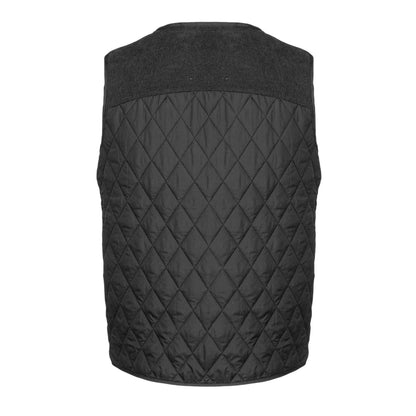 Black - Back - Howick Mens Quilted Polyester Lightweight Gilet