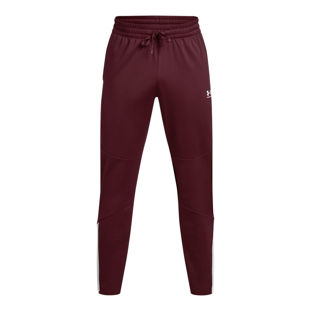 Burgundy - Front - Under Armour Mens Tricot Jogging Bottoms