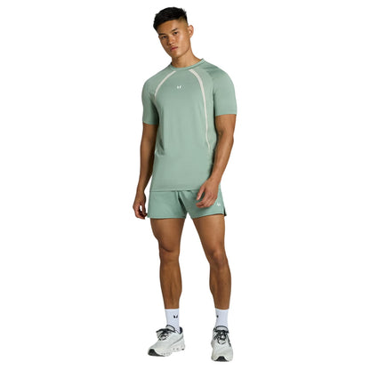 Pale Green - Side - MyProtein Mens Tempo T-Shirt