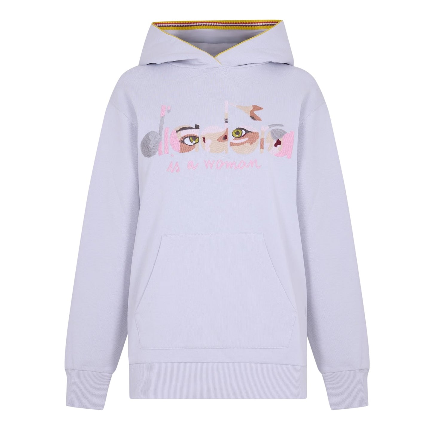 Gravel - Front - Diadora Womens-Ladies Eye Polycotton Hooded Hoodie