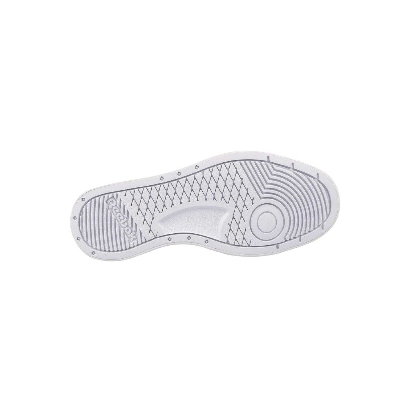 White-Pink - Side - Reebok Womens-Ladies Court Advance Bold Leather Trainers