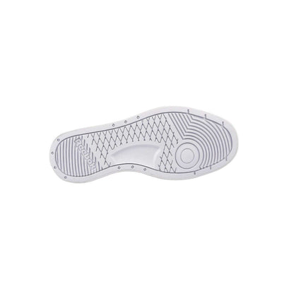 White-Pink - Side - Reebok Womens-Ladies Court Advance Bold Leather Trainers