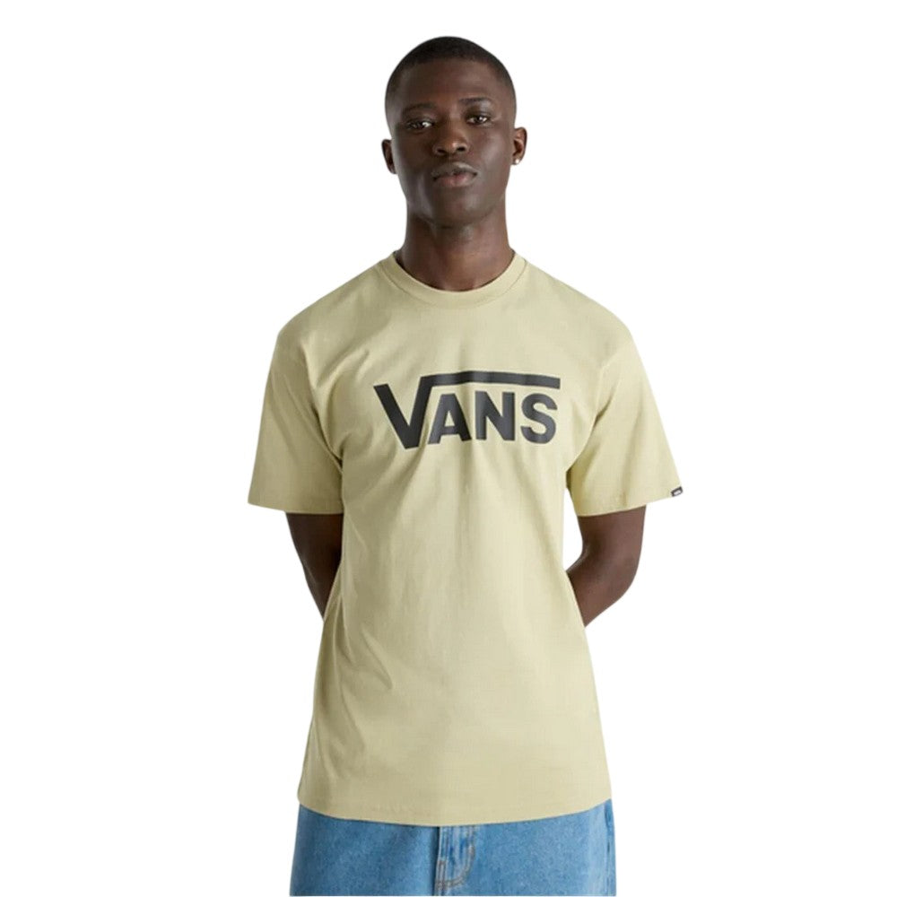 Beige - Side - Vans Mens Classic Logo Short-Sleeved T-Shirt