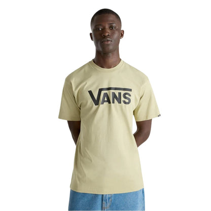 Beige - Side - Vans Mens Classic Logo Short-Sleeved T-Shirt