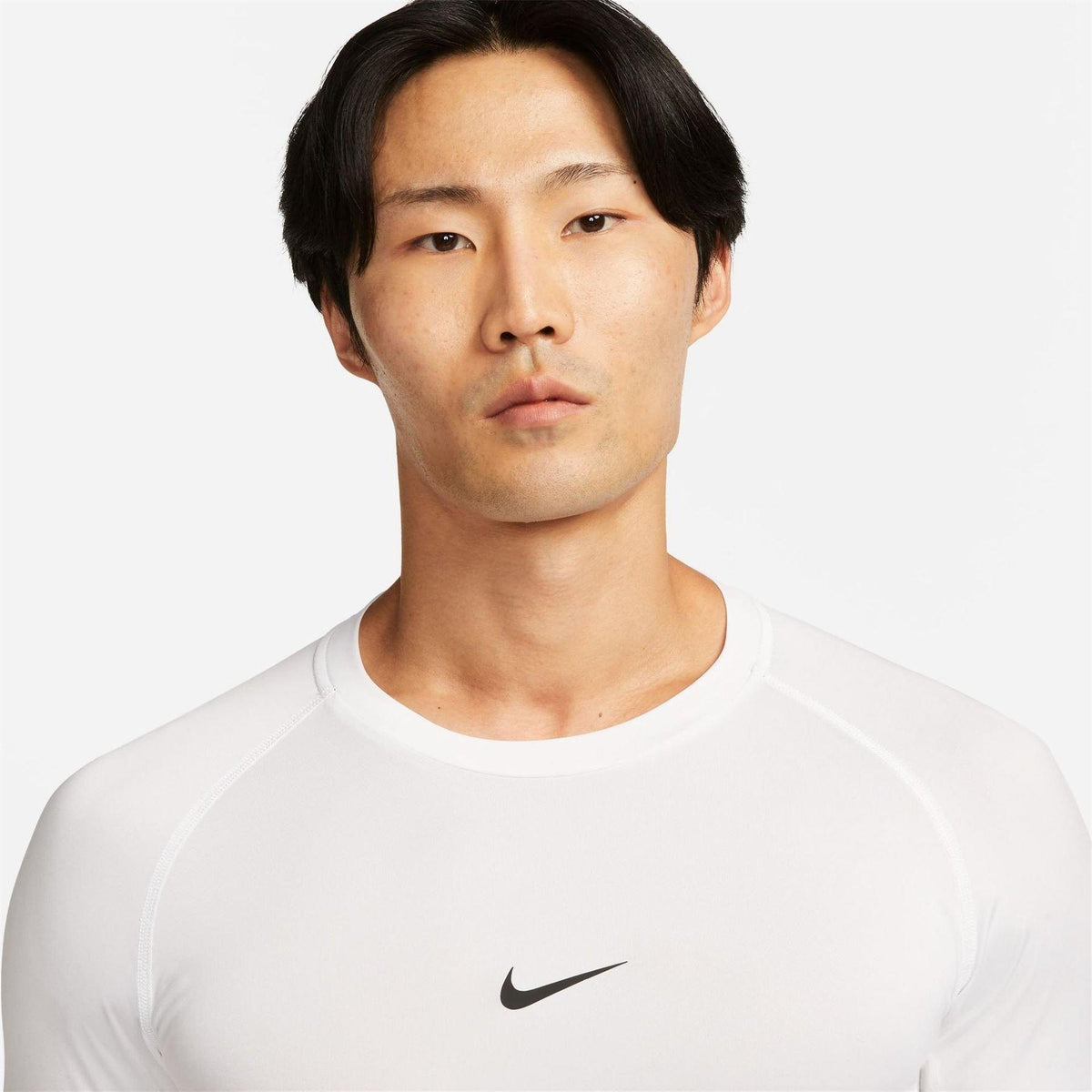White - Side - Nike Mens Pro Core Dri-FIT Compression Tight Base Layer Top