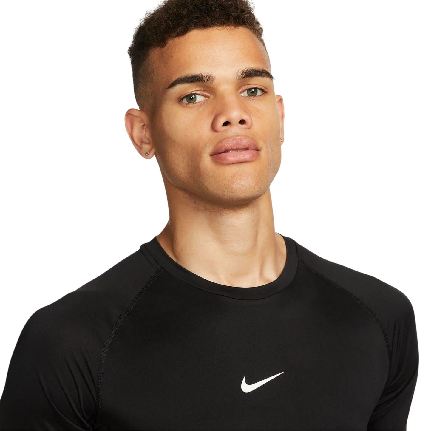 Black - Side - Nike Mens Pro Core Dri-FIT Compression Tight Base Layer Top
