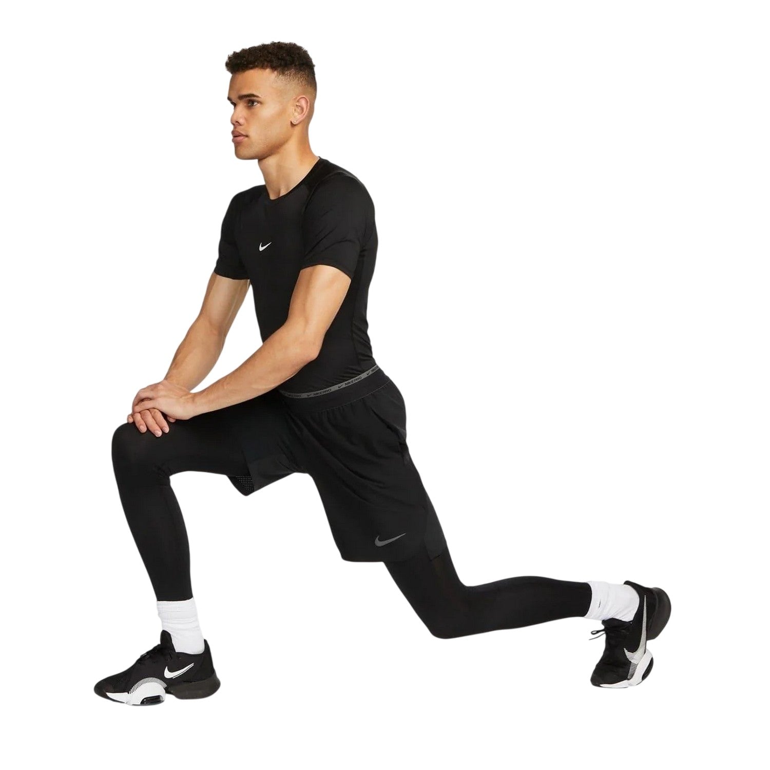 Black - Pack Shot - Nike Mens Pro Core Dri-FIT Compression Tight Base Layer Top