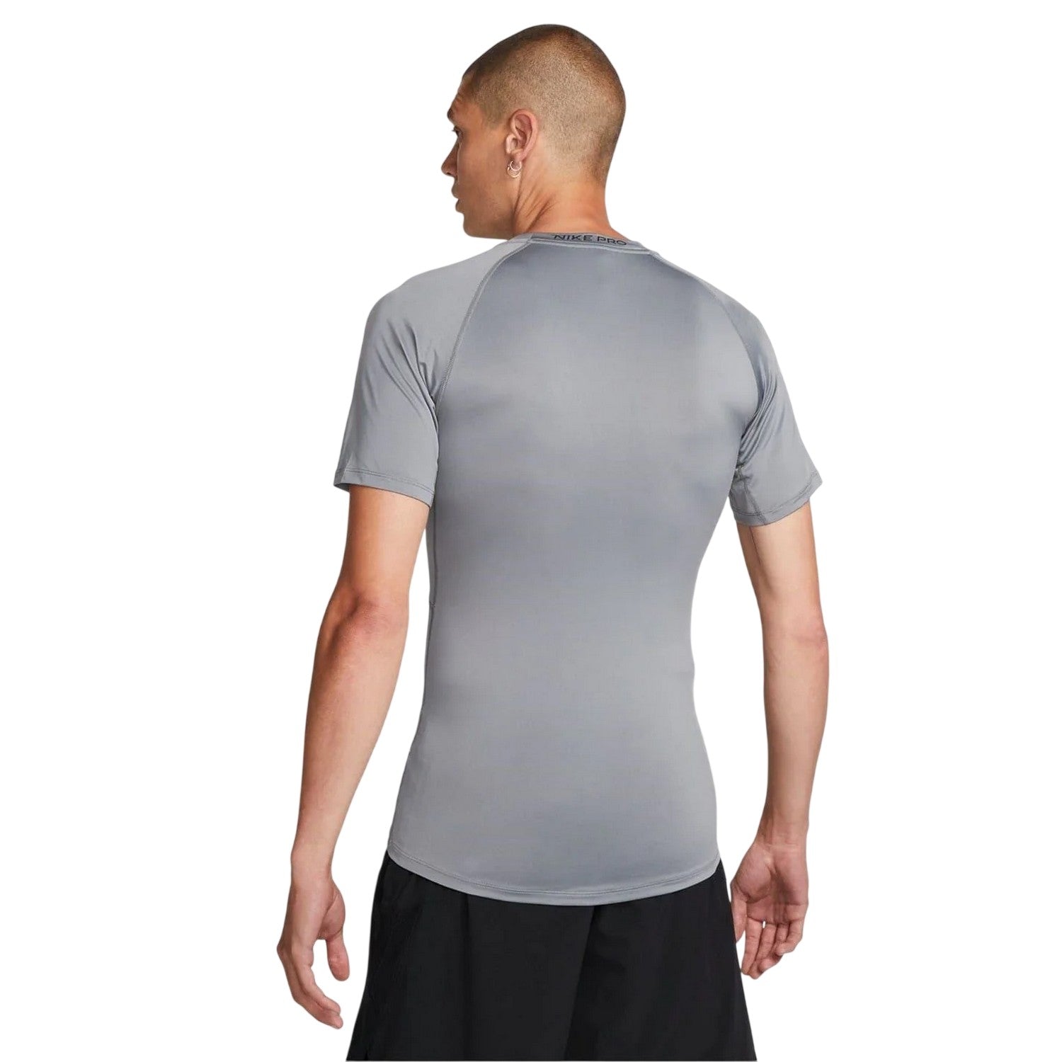 Grey - Back - Nike Mens Pro Core Dri-FIT Compression Tight Base Layer Top