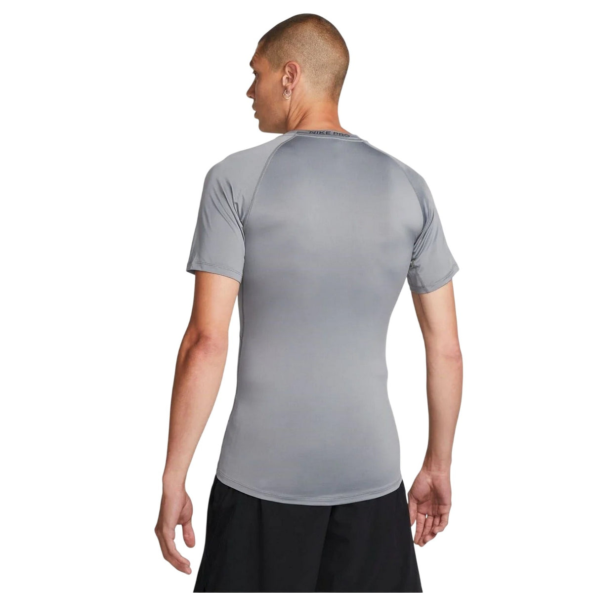 Grey - Back - Nike Mens Pro Core Dri-FIT Compression Tight Base Layer Top