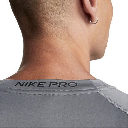 Grey - Lifestyle - Nike Mens Pro Core Dri-FIT Compression Tight Base Layer Top