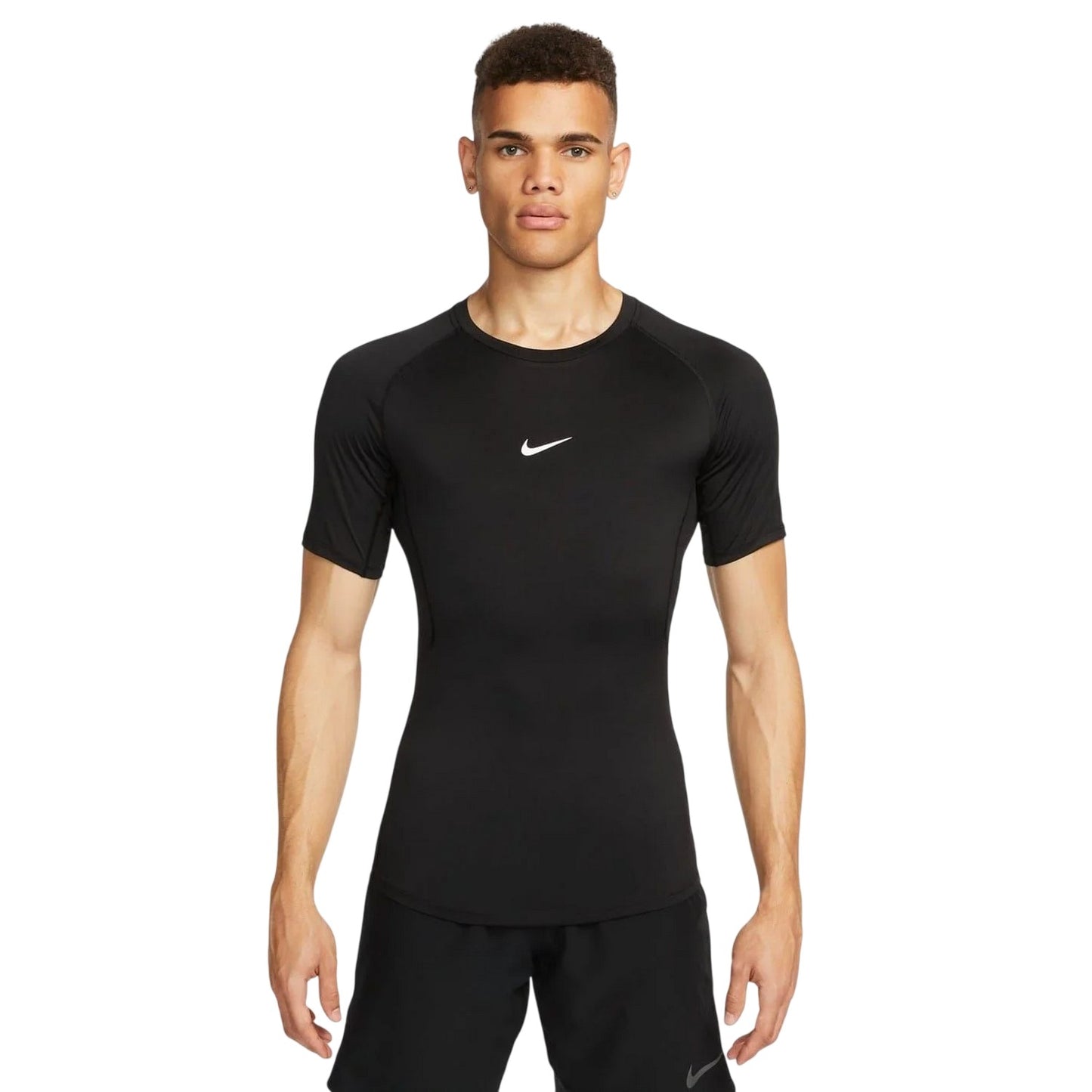 Black - Front - Nike Mens Pro Core Dri-FIT Compression Tight Base Layer Top