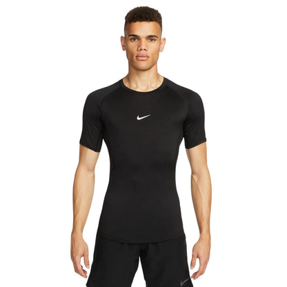 Black - Front - Nike Mens Pro Core Dri-FIT Compression Tight Base Layer Top