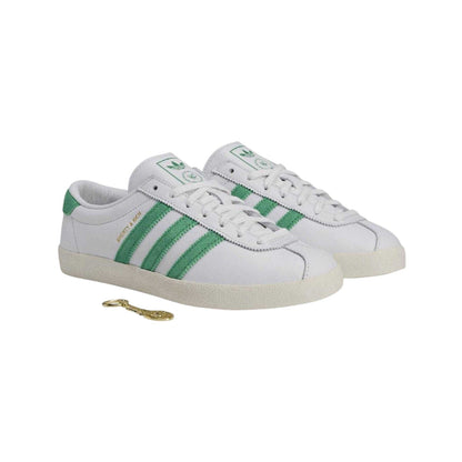 White - Side - Adidas Womens-Ladies Originals Sporty And Rich Leather Trainers