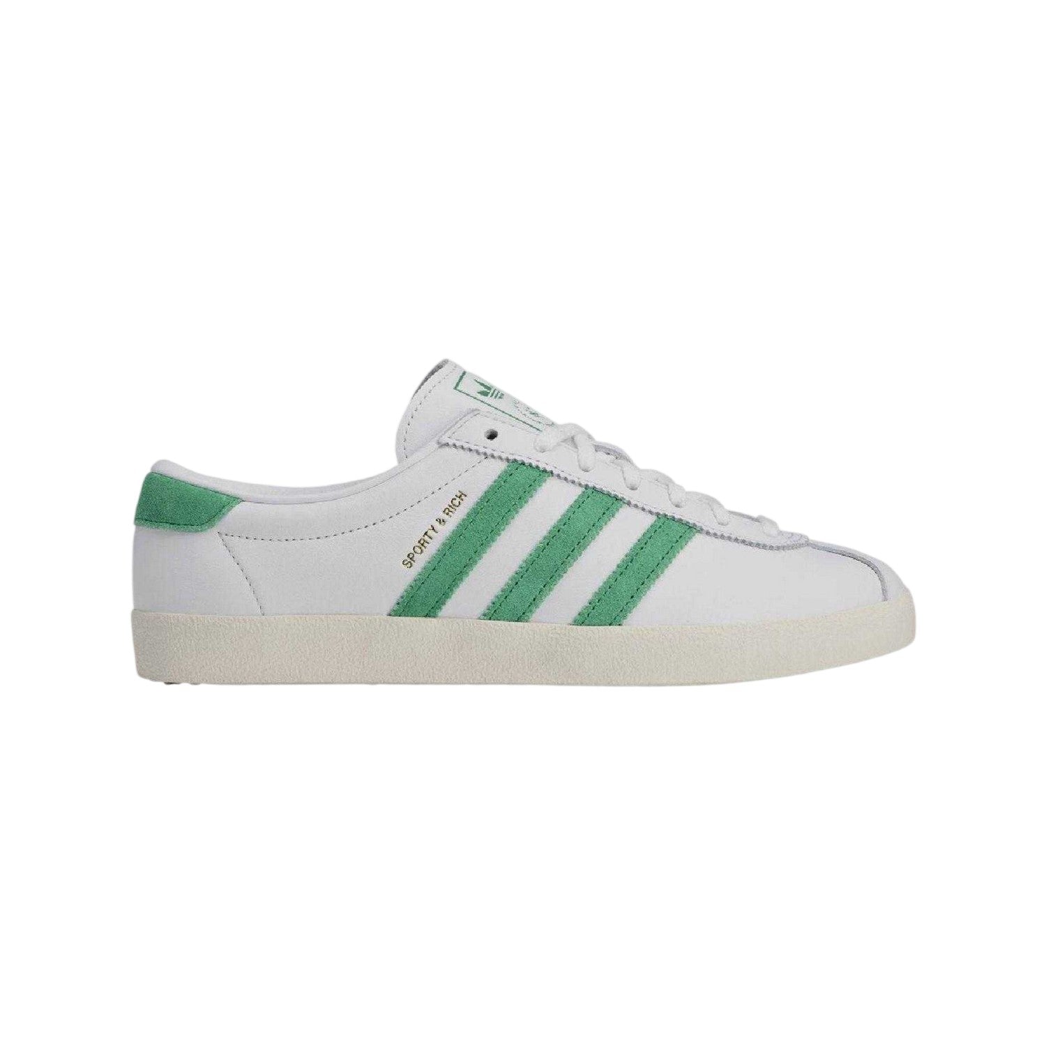 White - Front - Adidas Womens-Ladies Originals Sporty And Rich Leather Trainers