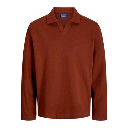 Brandy - Front - Jack And Jones Mens Split Neck Relaxed Fit Sweatshirt