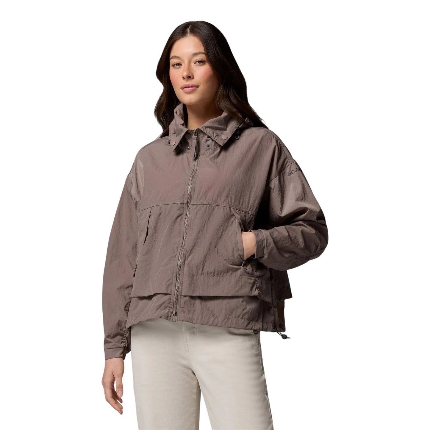 Iron - Front - Columbia Womens-Ladies Paracutie II Relaxed Fit Windbreaker