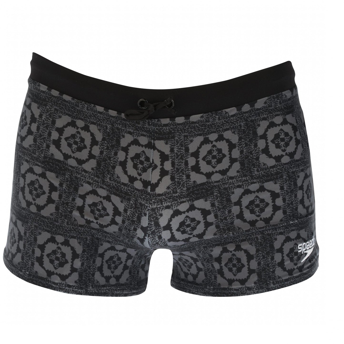 Black-Grey - Front - Speedo Mens Valmilton Palm Leaf Swim Shorts