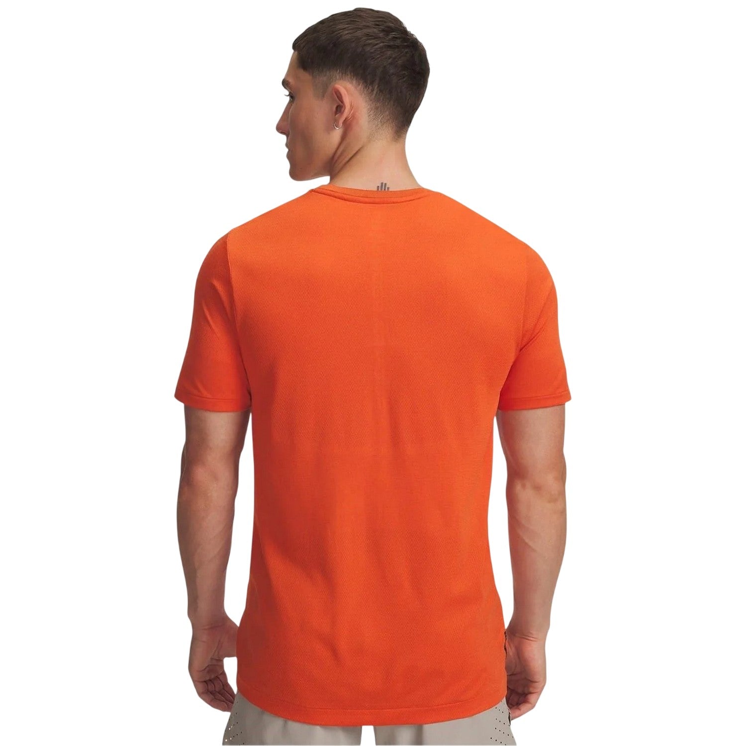 Orange - Back - Under Armour Mens Vanish Elite Seamless T-Shirt