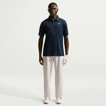 Navy-White - Lifestyle - Nike Mens Performance Short-Sleeved Polo Shirt