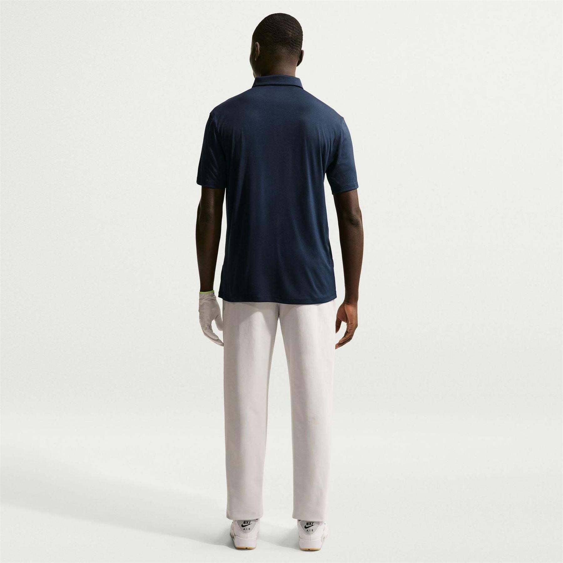 Navy-White - Pack Shot - Nike Mens Performance Short-Sleeved Polo Shirt