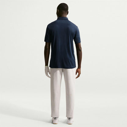 Navy-White - Pack Shot - Nike Mens Performance Short-Sleeved Polo Shirt