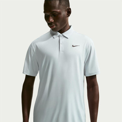 Grey-White - Front - Nike Mens Performance Short-Sleeved Polo Shirt